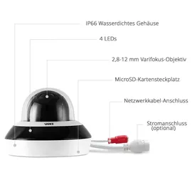 ANNKE I91BK Security Camera (2560 x 1440 Pixels), Netzwerkkamera, Weiss
