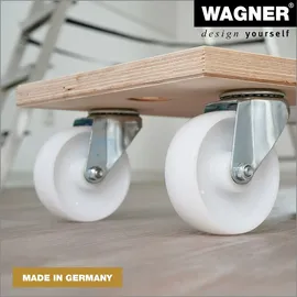 Wagner System GmbH WAGNER Transporthilfe Multiplex BIRKE 24 mm 59 x 30 x 14,5 cm, Rollen Ø 100 mm, Tragkraft 500 kg