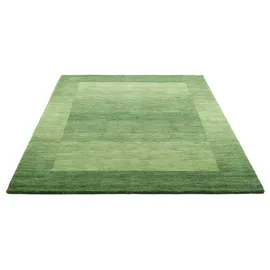 THEKO Wollteppich THEKO "Gabbeh Super, Handweb, auch als Läufer erhältlich, reine Wolle" Gr. 7, grün, B:240cm H:9mm L:340cm, Wolle, Teppiche, Schlafzimmer, Wohnzimmer, Esszimmer, auch als Bettumrandung