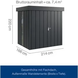hörmann stauraumsysteme Juno JFD 2,14 x 1,66 m Anthrazitgrau