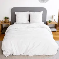Sweeek Bettwäsche-Set aus vorgewaschener Mikrofaser in weiß 240 x