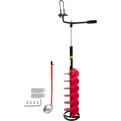 VEVOR Eisbohrer-Bohrer, Nylon-Eisbohrer, 20,3 x 104,1 cm, Bohradapter, Eisfischen, Rot