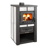 ProTermo Kaminofen Alpina Ceramic Weiß 8 kw, 50x48x82 cm Holzofen - Weiß