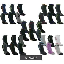 6 Paar Uncle Sam Herren Baumwoll-Socken Sport-Socken Sneaker-Socken Schwarz/Grau/Blau/Rot/Orange in verschiedenen Modellen - 39-42