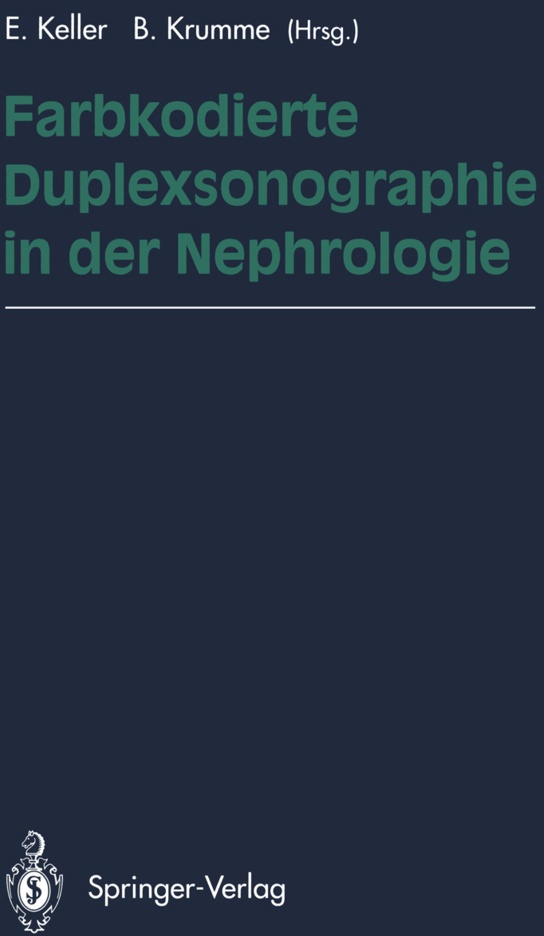 Farbkodierte Duplexsonographie In Der Nephrologie  Kartoniert (TB)