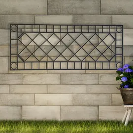 Harms Import Wand Dekor Gitter Garten Dekoration Terrasse Rankgitter Spalier schwarz