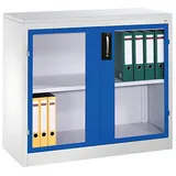Californian Products CP Stahlschrank 8831-055 S10190 lichtgrau, lichtblau, Acrylglas 120,0 x 50,0 x 100,0 cm, aufgebaut