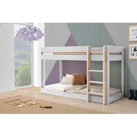 CaliCosy Etagenbett 90 x 190 cm Holz lackiert weiß