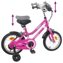 vidaXL Kinderfahrrad 14 Zoll pink/rosa/schwarz