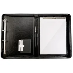 PARAT 5071000021, Kunstleder, Schwarz, A4, 4 Taschen, Visitenkarte, Papier, 370
