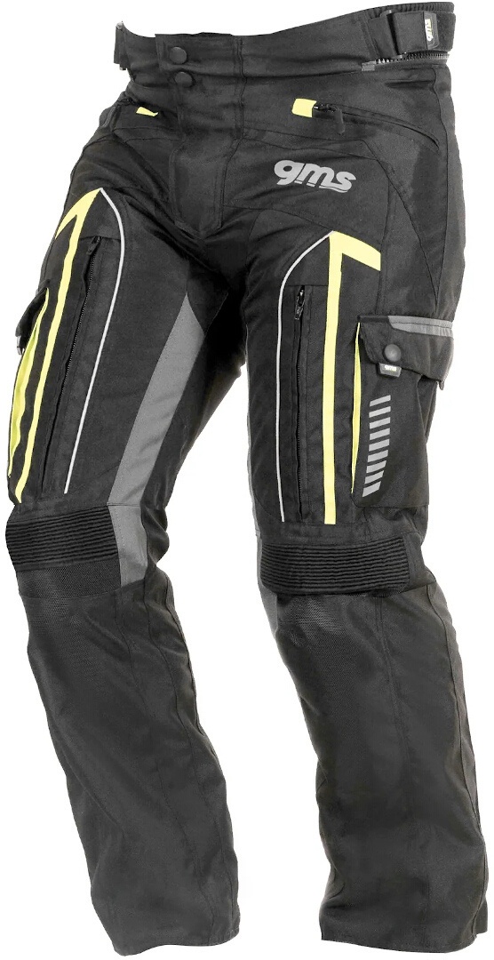 GMS Everest Motorrad Textilhose, schwarz-gelb, Größe 2XL für Männer