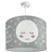 Paco Home Pendellampe Kinderzimmer Pendelleuchte Baby Lampenschirm Stoff Rund Sterne Kinderlampe E27
