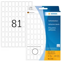 Herma Adressetiketten 2330 Weiß 10,0 x 16,0 mm 32 Blatt 2592 St.