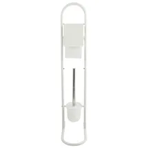 MSV WC-Bürste Stand Edelstahl Weiß (15,7x29x79cm)