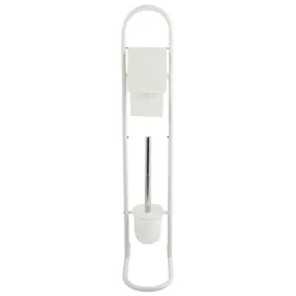 MSV WC-Bürste Stand Edelstahl Weiß (15,7x29x79cm)