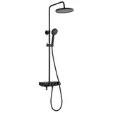 Aqualine FARRAO Duschsäule mit Armatur und Füllhahn für 1 Verbraucher Schwarz matt SL450B