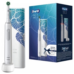 Oral-B Elektrische Zahnbürste Pro 3 3500 Design Edition Floral – Elektrische Zahnbürste – weiß weiß