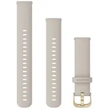 Garmin Ersatzarmband 18mm Silikon Beige/Hellgold 110-195 mm