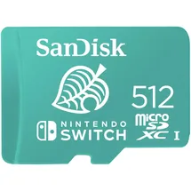 SanDisk microSDXC UHS-I Speicherkarte für Nintendo Switch 512 GB (U3, Class 10, 100 MB/s Übertragung, mehr Platz für Spiele)