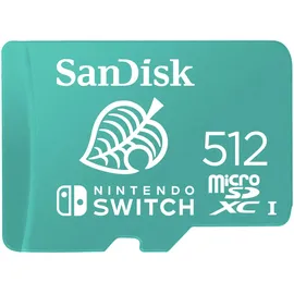 SanDisk microSDXC UHS-I Speicherkarte für Nintendo Switch 512 GB (U3, Class 10, 100 MB/s Übertragung, mehr Platz für Spiele)