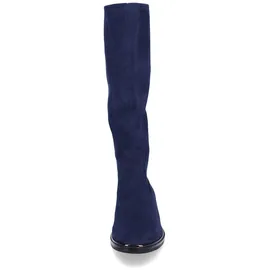 CAPRICE Damen Stiefel ohne Absatz Kniehoch Vegan, Blau