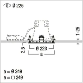 Zumtobel Group Installationsring CAR EVO L R1 RING BK