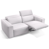 Sofanella 2-Sitzer Leder Lenola, Relaxsofa, Designsofa, Designer Couch, Italienisches Sofa, 2er Sofa weiß