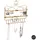 Relaxdays Schmuckhalter Wand, für Ketten, Ohrringe & Armbänder, Schmuckhaken Herzform, HxBxT 30 x 36,5 x 3,5 cm, gold