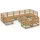vidaXL 10-tlg. Garten-Lounge-Set Massivholz Kiefer - Braun