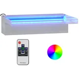 vidaXL Wasserfall-Element mit RGB LEDs Edelstahl 30 cm