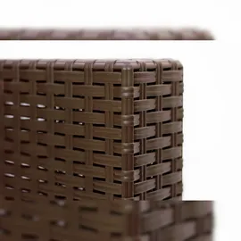 Dmora Lounge-Set für den Außenbereich Dmüh, Gartenmöbel-Set mit Kissen, Sitzbereich für den Innenbereich in Rattan-Optik, 100 % Made in Italy, Braun - Braun