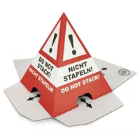 König Werbeanlagen Stapelschutz Nicht stapeln! Do not stack!, Wellpappe,257x257x200 mm, 50 Stück/VE