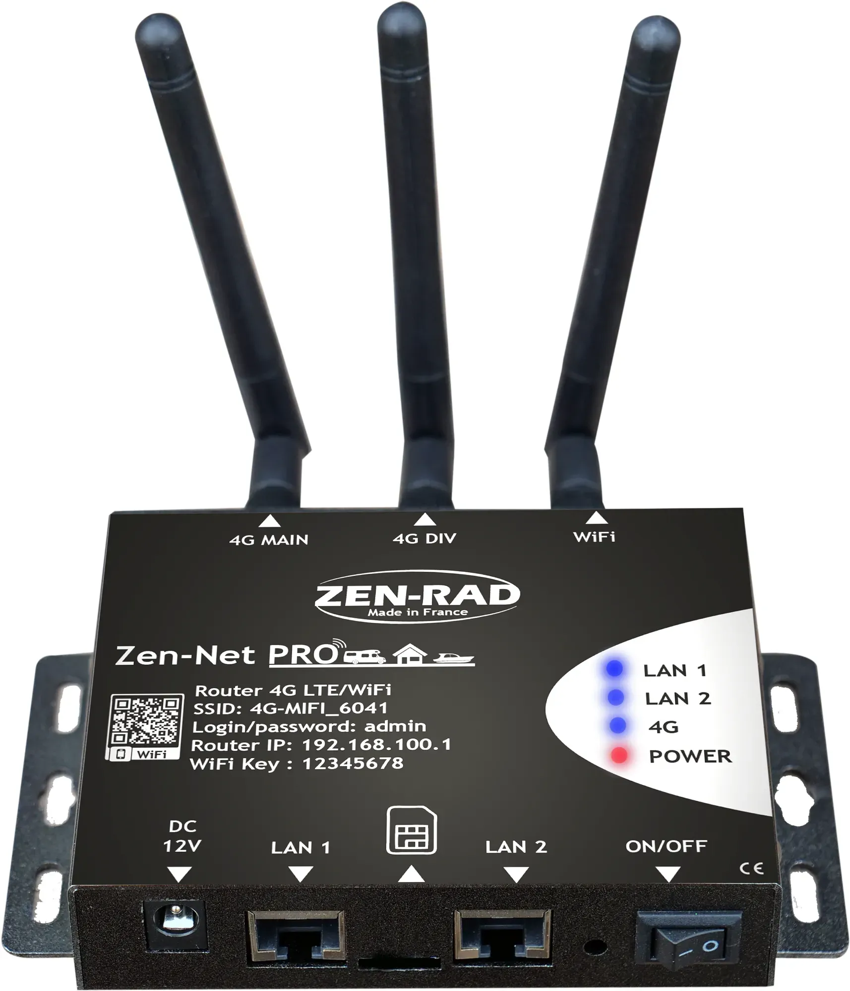 Reflexion 4G/LTE/WLAN Internet Router und 5G/4G/LTE/WLAN/GPS Dachantenne CarAeroKit5G geeignet für Smartphone/Tablet/PC/IP Kamera/Smart TV