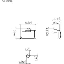 Dornbracht Tara. Papierrollenhalter mit Deckel, Chrom