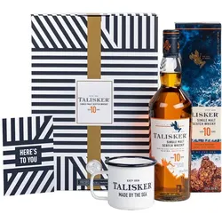 Talisker 10 Jahre Whisky Geschenkset mit Becher & Karte