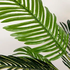 Homcom Künstliche Pflanze, Künstliche Palme, Kunstpflanze mit Zementfüllung, Kunstpalme im Topf, für Innendekoration, 150 cm, Grün