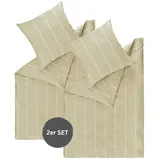 Esprit Renforcé Bettwäsche HARPLINES - 2er Set 140x200 cm, Beige
