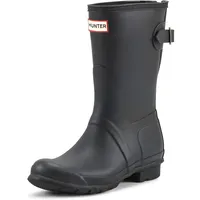 Hunters Damen Original Short Gloss Gummistiefel, Schwarz (Black) - 40/41 EU