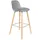 ZUIVER Albert Kuip Barstuhl Eschenholz/Kunststoff 75 cm, light grey