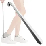 Schuhlöffel aus Edelstahl, 80 cm, lang, universal, mit Aufhängelöchern für Stiefel, Schuhe, Lazy Shoe Helper Stick für Männer, Frauen, Kinder, Senioren