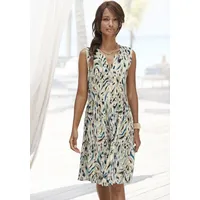 LASCANA Druckkleid Sommerkleid Beige 38