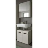 Inn.Furn Badmöbel-Set Cover, (Schrankset in Kaschmir / Sand, 2-teilig, 60 x 185 cm), mit 11 Fächern beige