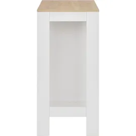 vidaXL Bartisch mit Regal 110 x 50 x 103 cm Weiß