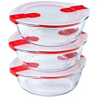 Pyrex Frischhaltedose rund weiß 1,1 l 3-teiliges Set