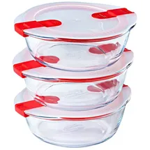 Pyrex Frischhaltedose rund weiß 1,1 l 3-teiliges Set