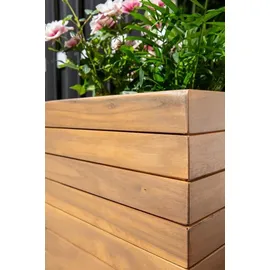 prestige home living outdoor Quadratischer Pflanzkübel 30 x 30 x 35 cm Braun