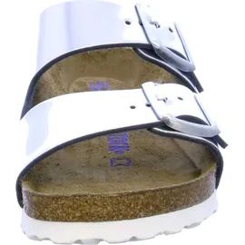 Birkenstock Arizona Weichbettung Naturleder schmal metallic silver 41