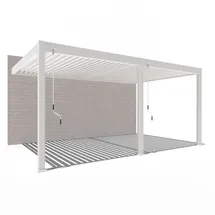 Weide Deluxe Wand Pergola 3,6 x 5,3 m Weiß