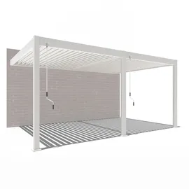 Weide Deluxe Wand Pergola 3,6 x 5,3 m Weiß