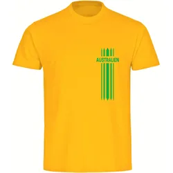 multifanshop Kinder T-Shirt - Australien - Streifen - Druck grün - Kind